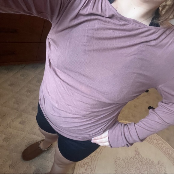 Free People Mauve Long Sleeve Top - Picture 2 of 6